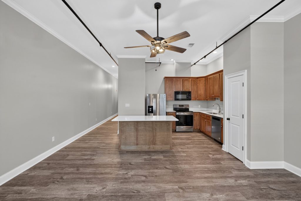 Belk Hudson Lofts open living space, Moultrie, GA