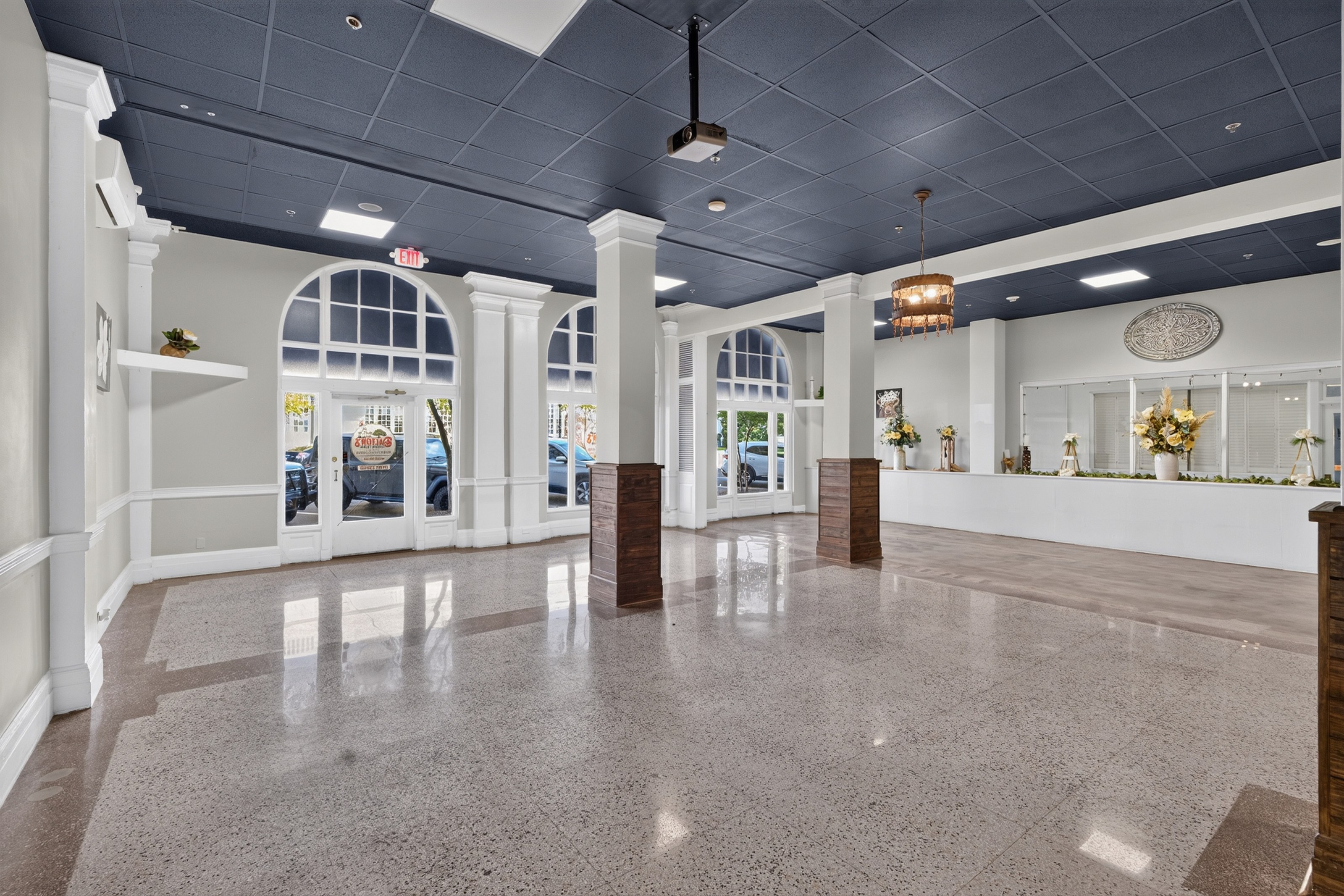 Restaurant interior at Colquitt Tower Suite 103 in downtown Moultrie, Georgia