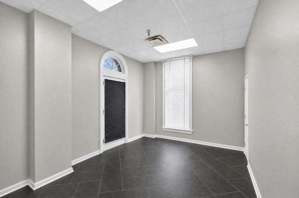 Colquitt Tower Suite 104 arched window, Moultrie, GA
