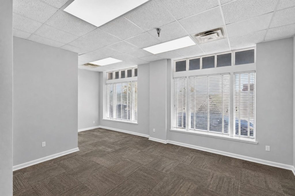 Colquitt Tower Suite 104 front office windows, Moultrie, GA