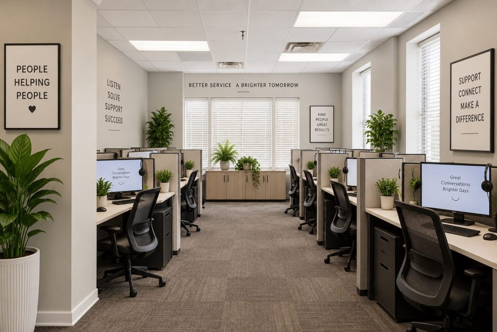Virtually staged Colquitt Tower Suite 104 office, Moultrie, GA
