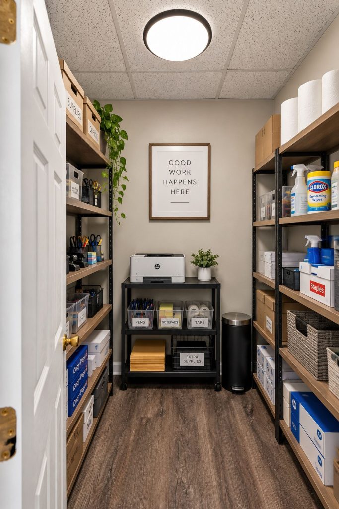 Virtually staged Colquitt Tower Suite 205 storage, Moultrie, GA